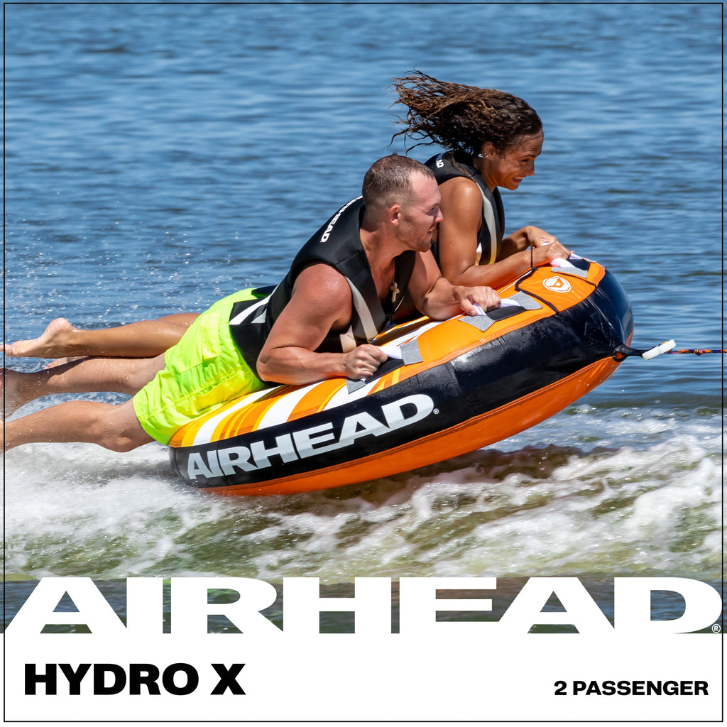 Airhead Hydro X 2 Person Towable Tube for Boating, Orange