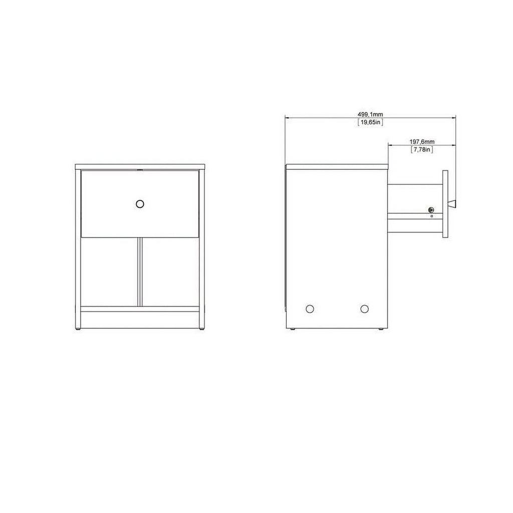 3 Piece Dresser and Nightstand Bedroom Set in Jackson Hickory