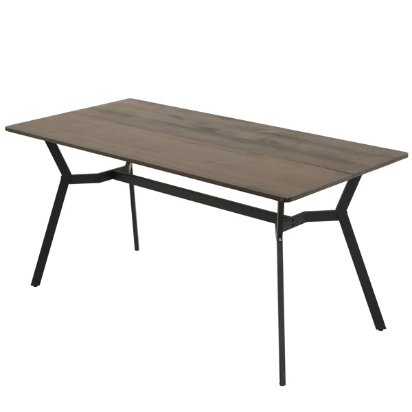 ALFRESCO N101 Rectangular Table 1160*76*76cm with Diagonal Feet Solid Wood Grey Desktop Splicing, Disassemble