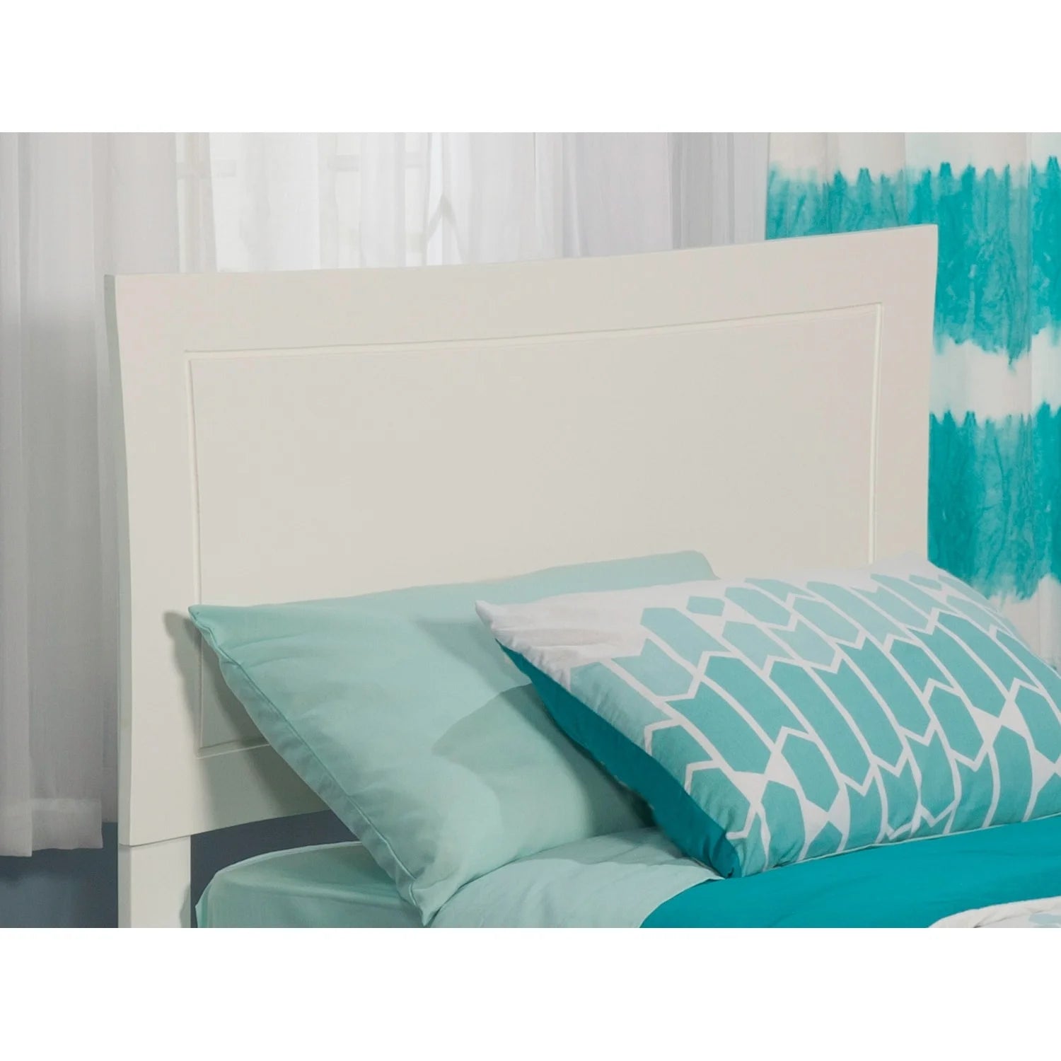 AFI Metro Headboard with USB Charging Station White Twin