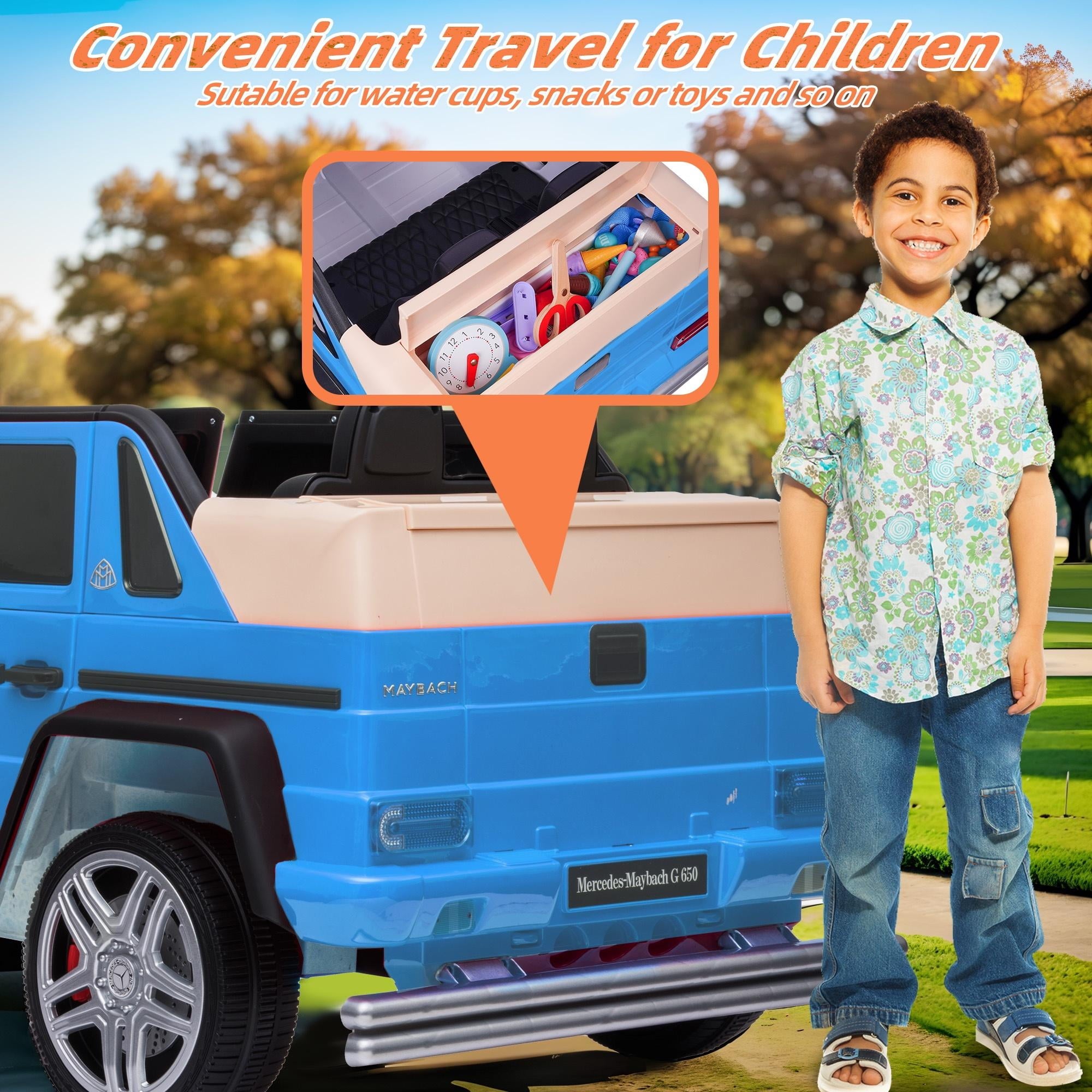 24V Ride on Car with Remote Control for Kids Mercedes Benz Ride on Car Toy for Boys and Girls 3-6 Years Old, Electric Vehicle, Bluetooth, LED Light, White