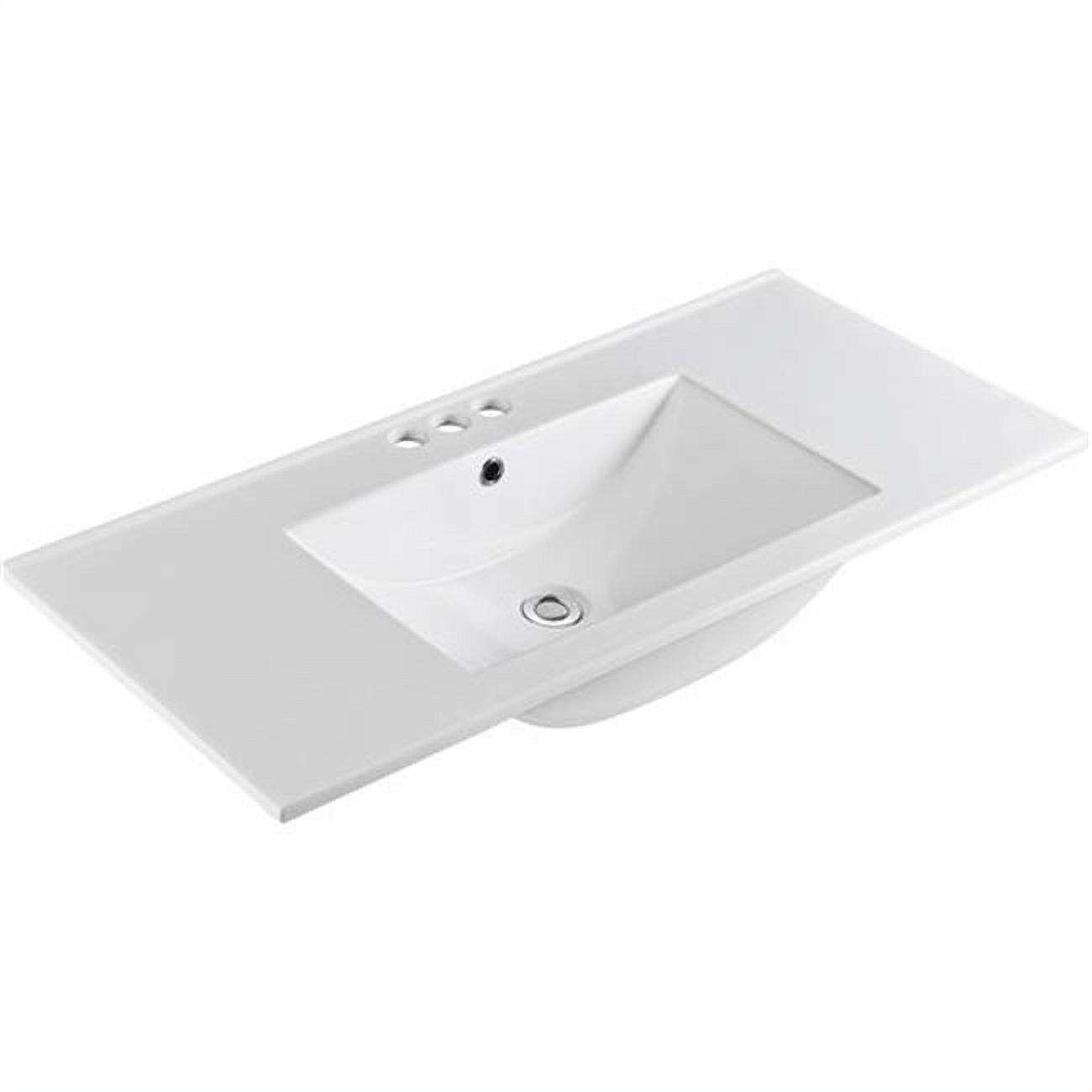 48 in. Single Sink Ceramic Top
