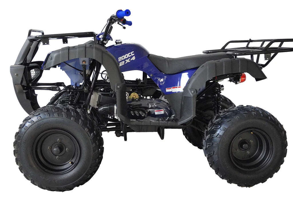 200 ATV Utility Quad Big Youth ATV Full Size ATV Automatic-Blue
