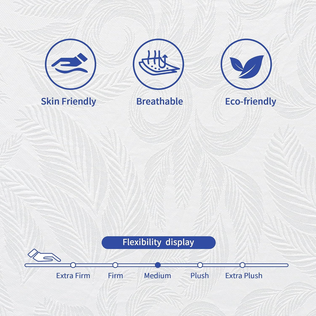 AFAN 12 Inch Full Size Mattresses, Gel Memory Foam Hybrid Pocket Spring Mattress in a Box,4 Layer Comfortable Foam,5 Zone Support , Edge Support, Back Pain & Pressure Relief.