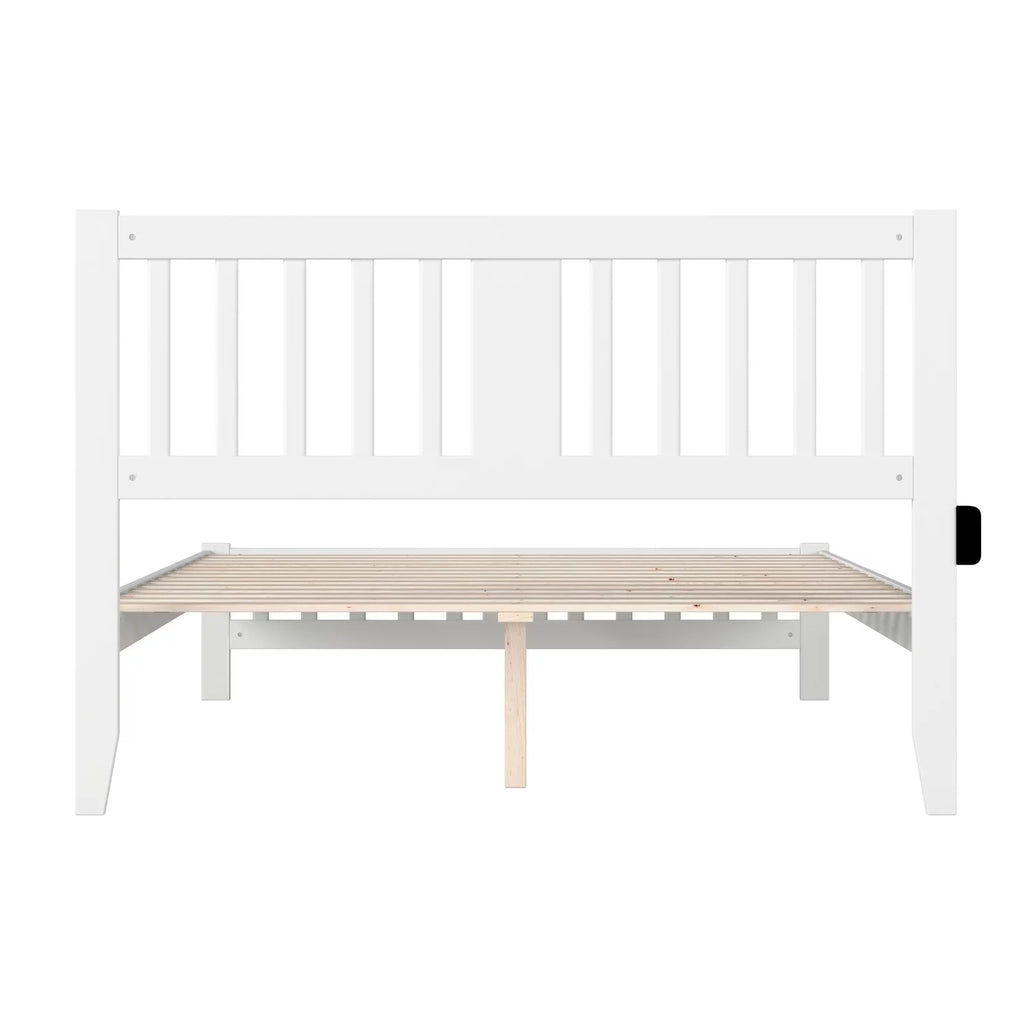 AFI Tahoe Traditional Wood Queen Bed with Footboard in White
