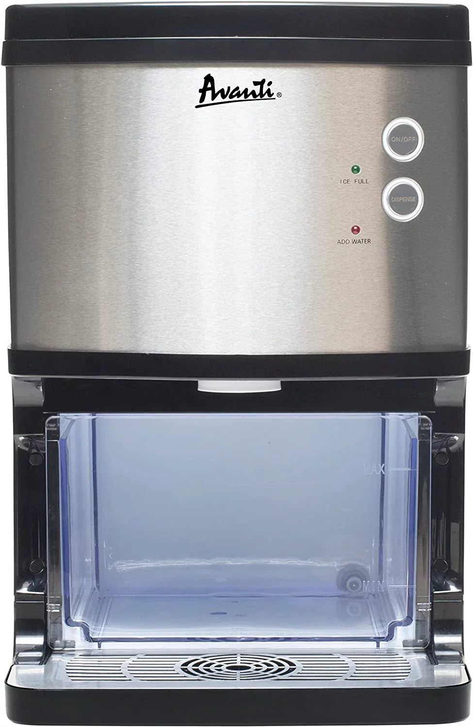 Avanti Elite Series Countertop Nugget Ice Maker and Dispenser, 33 lbs, in Stainless Steel NIMD3313S-IS