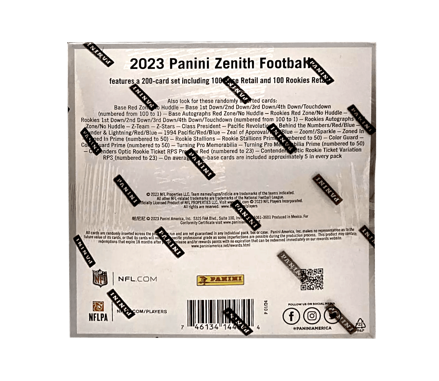 2023 Panini Zenith Football Mega Box Trading Cards