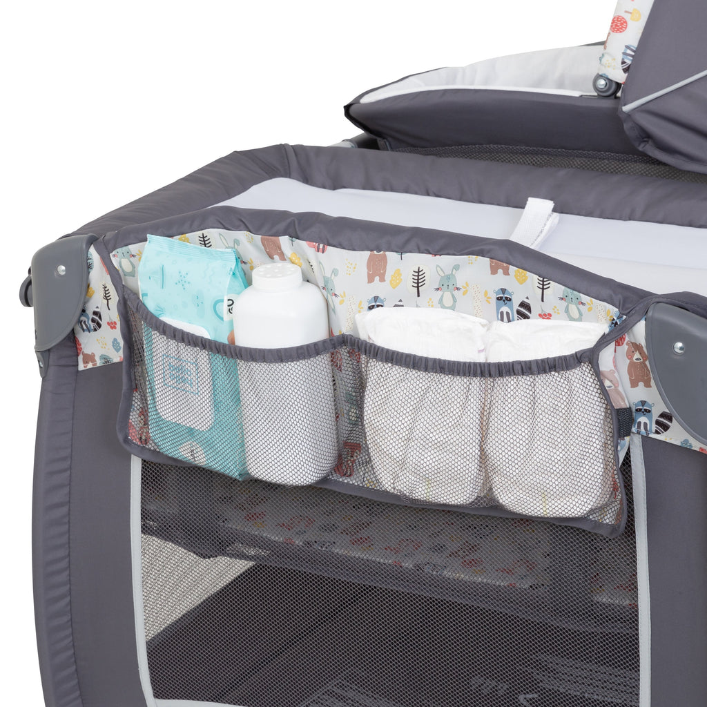 Baby Trend Lil Snooze Deluxe II Nursery Center Playard - Forest Party Gray