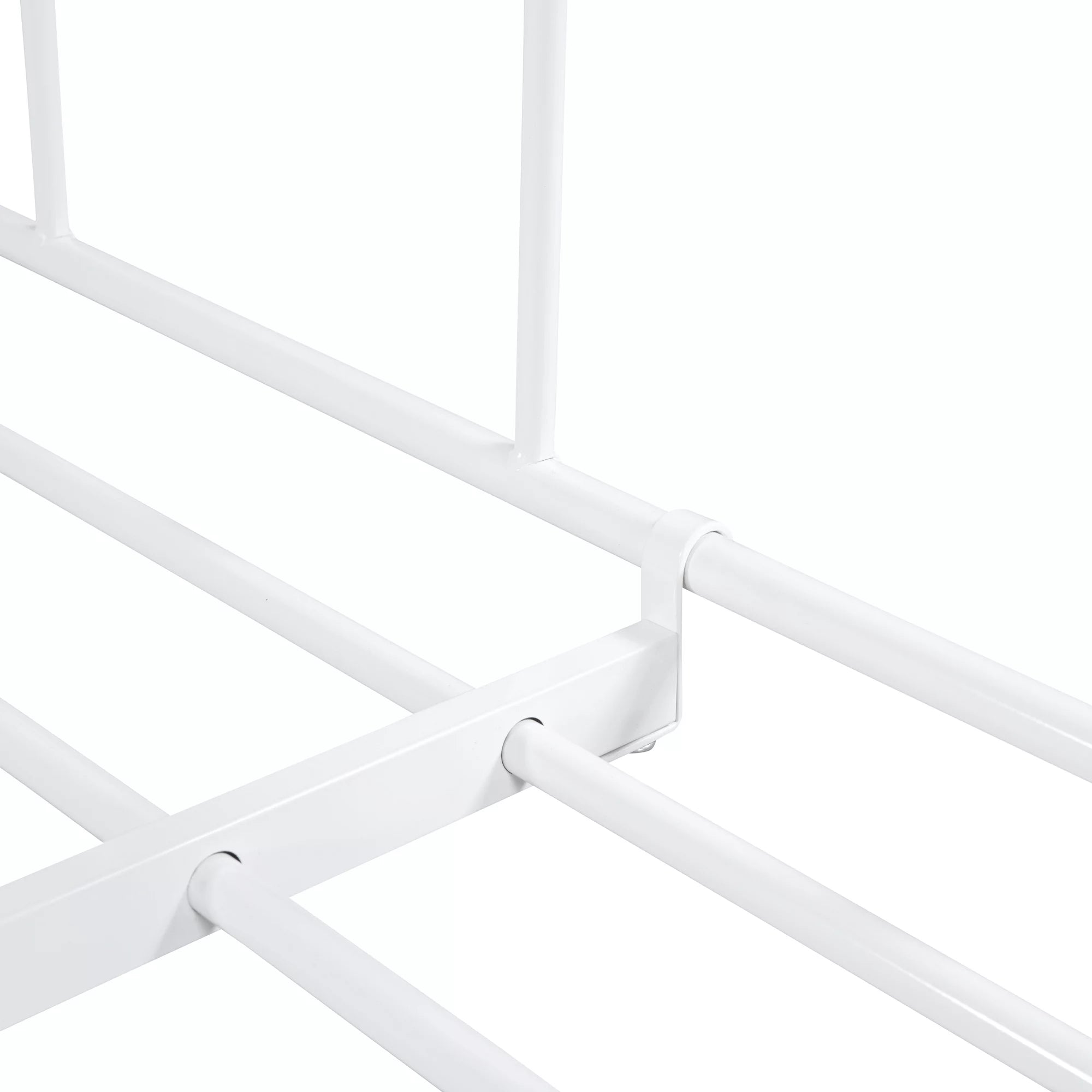 Bellemave Full Size Metal Daybed with Twin Size Adjustable Trundle,Portable Folding Trundle,Heavy-Duty Steel Daybed Frame with Pull Down Trundle Bed Space Saving Design(White)