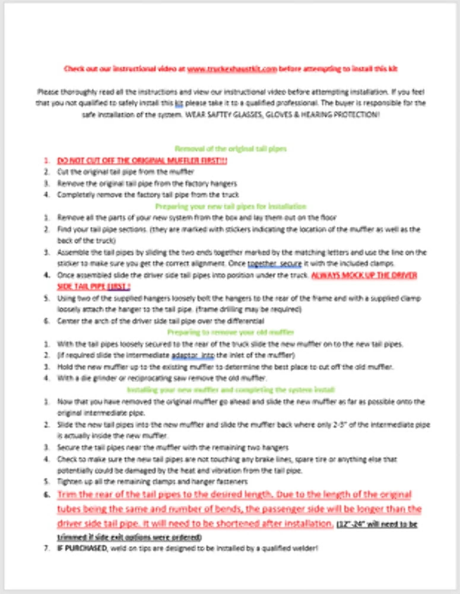 All-Stainless Dual Exhaust Kit Ford F-150 04-14 Y Pipe Slash Tip Rear Exit