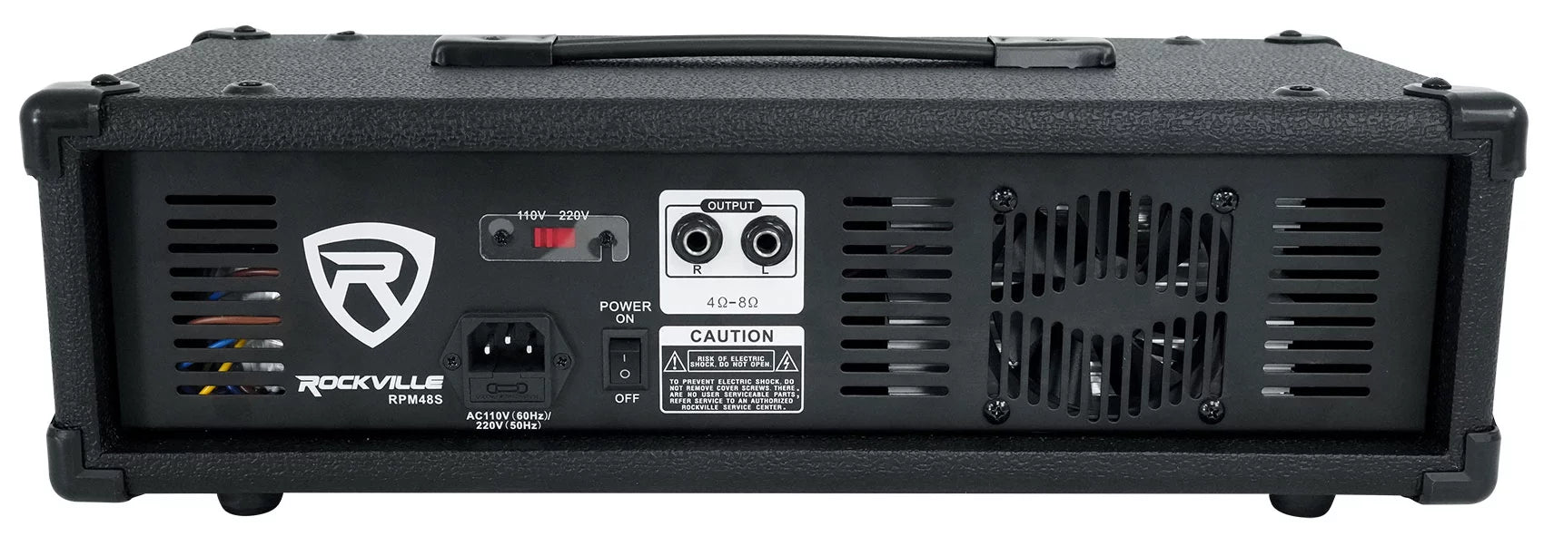 (2) Rockville SPGN154 15" 1600W DJ PA Speakers+Powered 4-Ch. Mixer+Stands+Cables