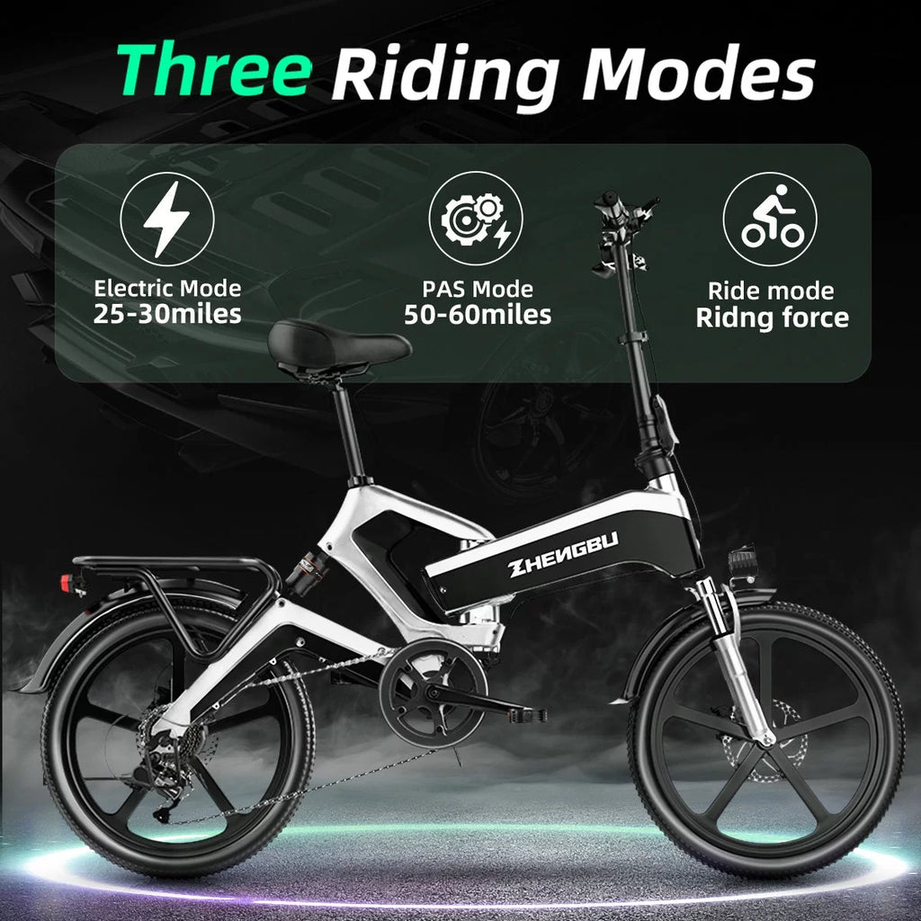 20'K6 Electric Bike for Adults,Ebike with 500W Motor 48V 10AH/12.8Ah Battery, E Bikes Shimano 7-Speed and Dual Shock Absorber Folding Electric Road Bicycle for Urban Commuting