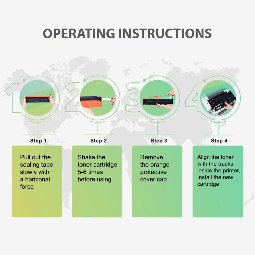 A Aztech Compatible Toner Cartridge(with chip) for HP W2020X W2021X W2022X W2023X 414X 414A for Color Pro MFP M479fdw M454dw M454dn M479fdn Printer (Black, Cyan, Magenta, Yellow, 4-Pack)