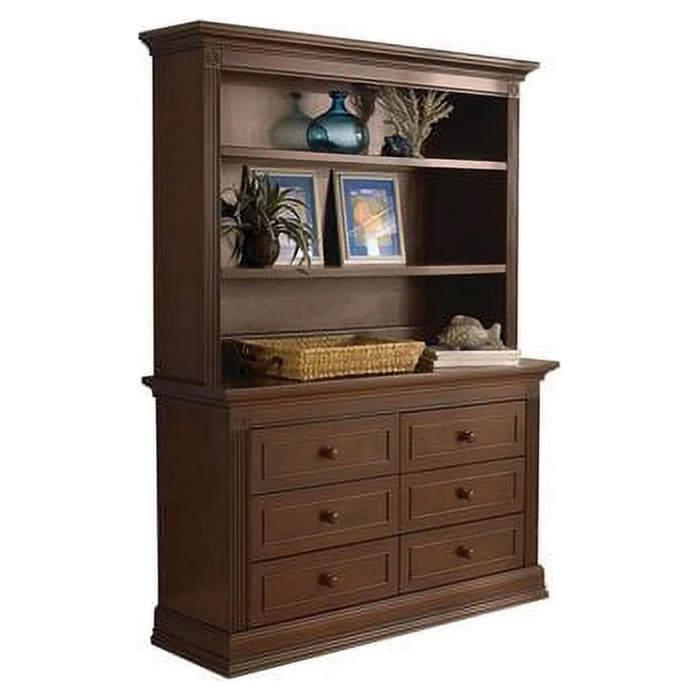 Baby Cache Montana Traditional Style Wood Hutch in White Finish