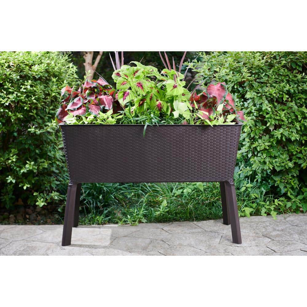 44.5 in. W x 15.25 in. H Easy Grow Elevated Resin Garden Bed Large