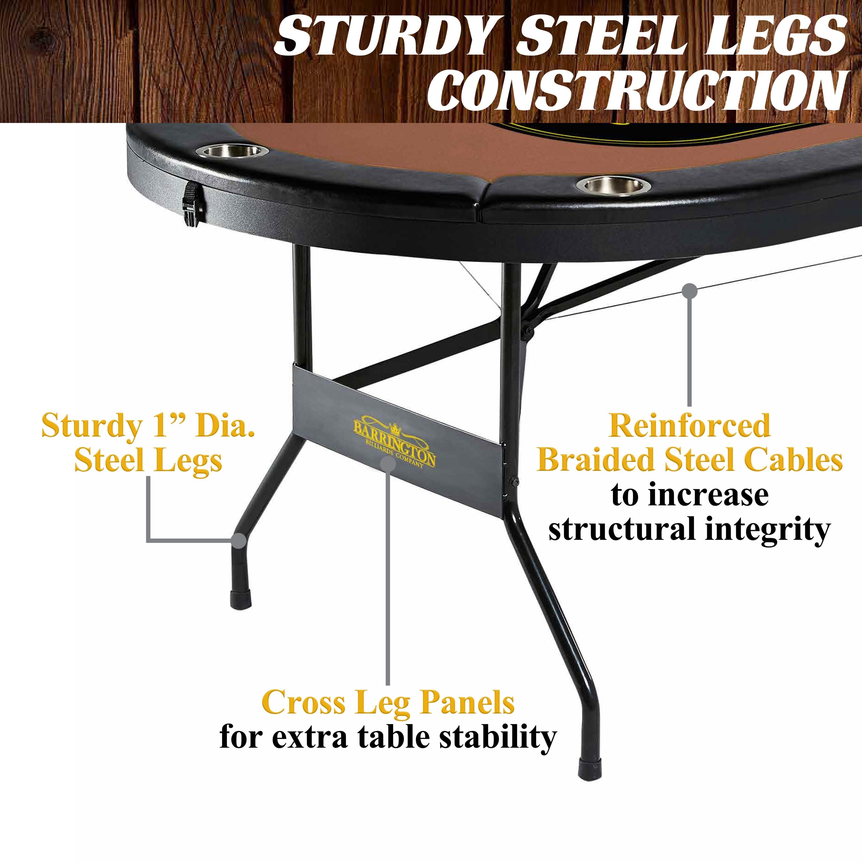Barrington 10-Player Poker Table, No Assembly Required