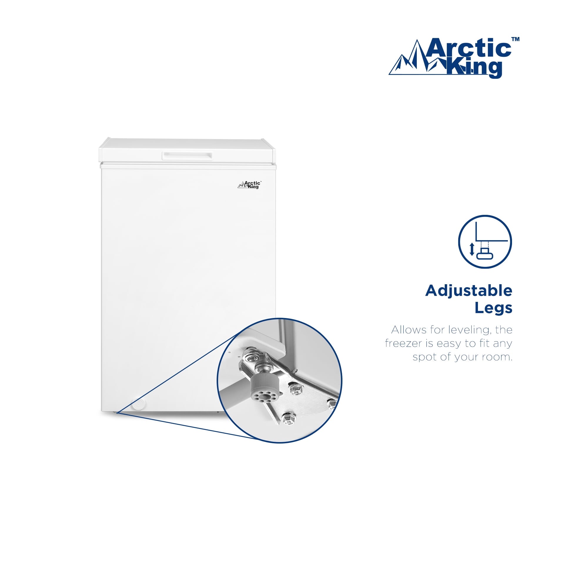 Arctic King 3.5 Cu ft Chest Freezer, White, ARC04S1AWW