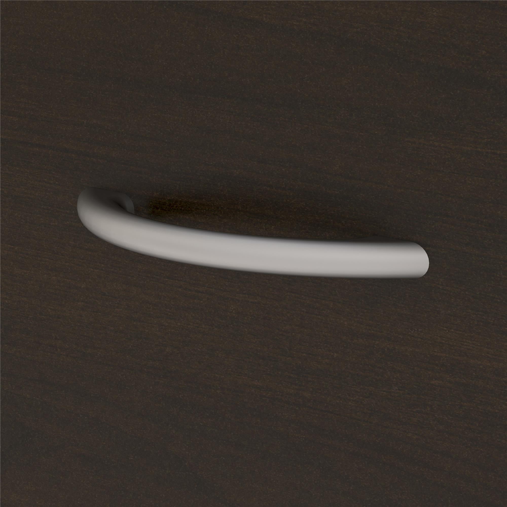 Ameriwood Home Lennon Tall 5 Drawer Dresser, Medium Brown and Faux Rattan