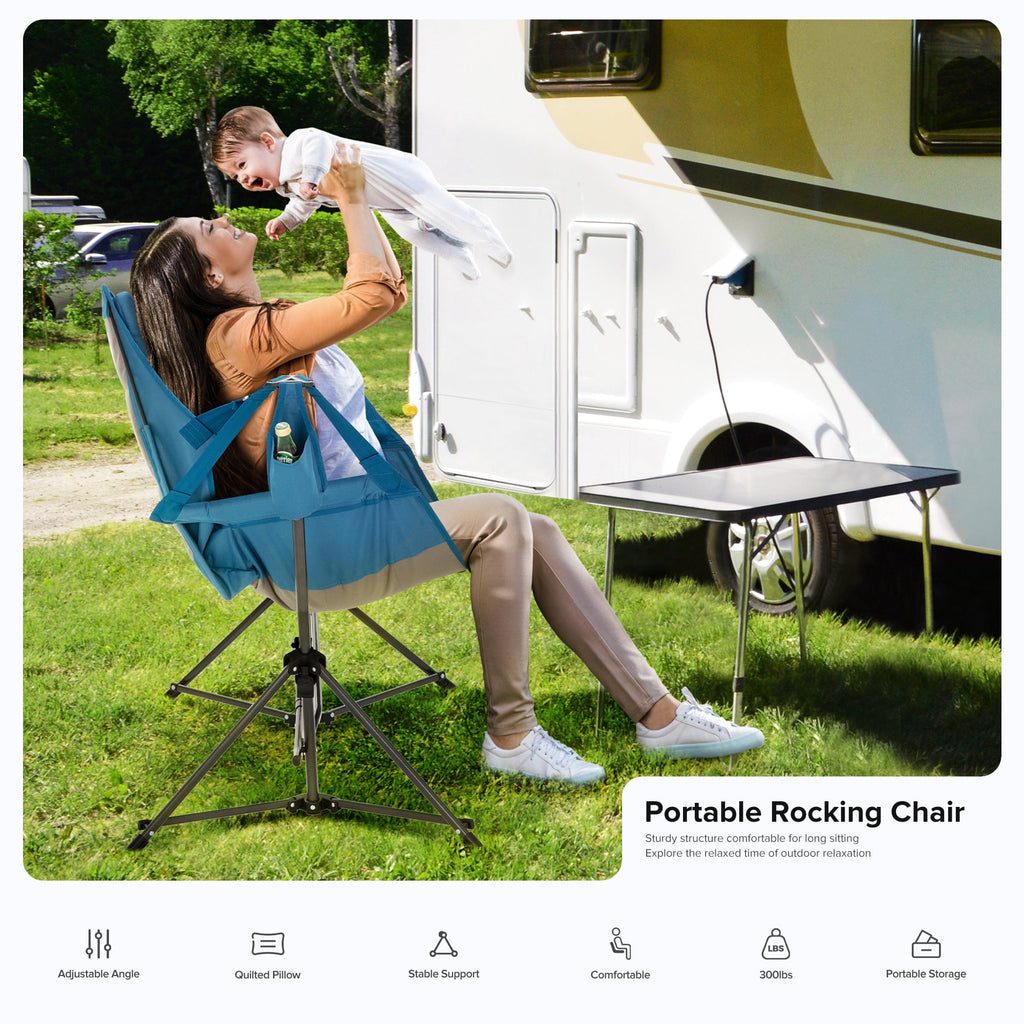 Alpha Camper Hammock Camping Chair Folding Rocking Chair
