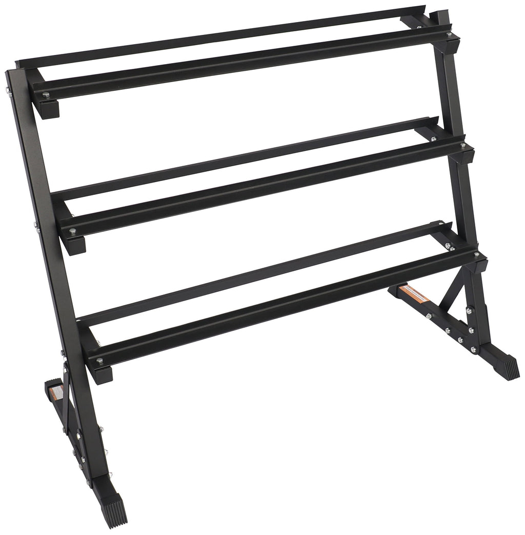 BalanceFrom 100LB Rubber Coated Hex Dumbbell Weight Set with A-Frame Rack, 5-20 lbs Pairs