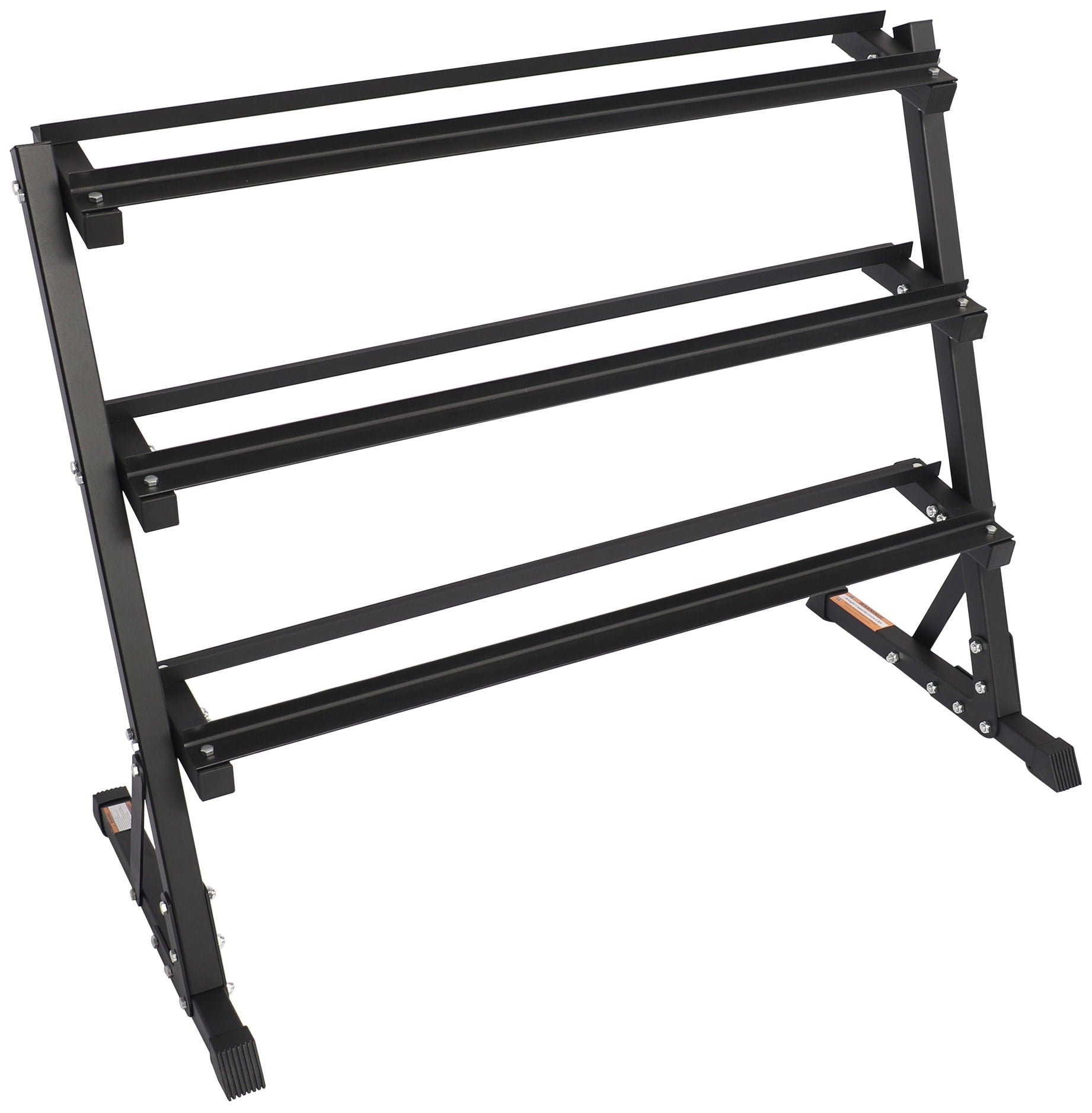 BalanceFrom 100LB Rubber Coated Hex Dumbbell Weight Set with A-Frame Rack, 5-20 lbs Pairs