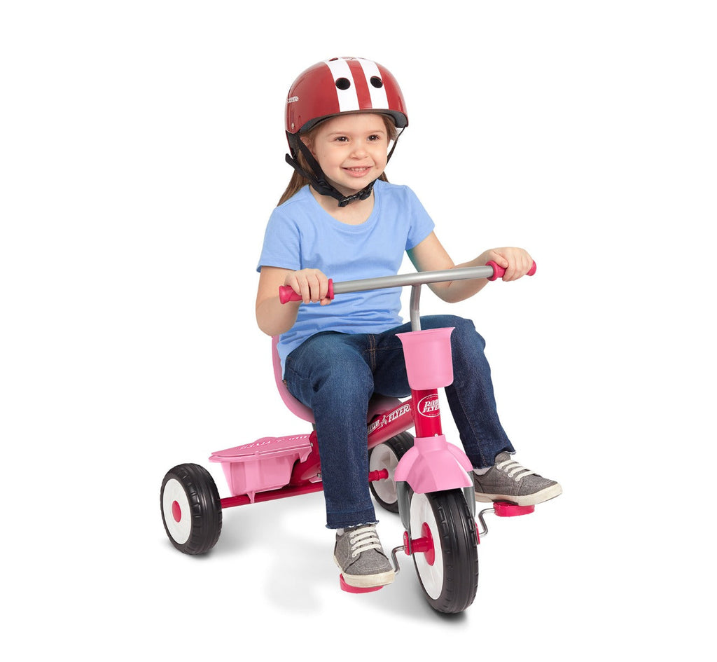 4-in-1 Stroll 'N Trike with Activity Tray Pink