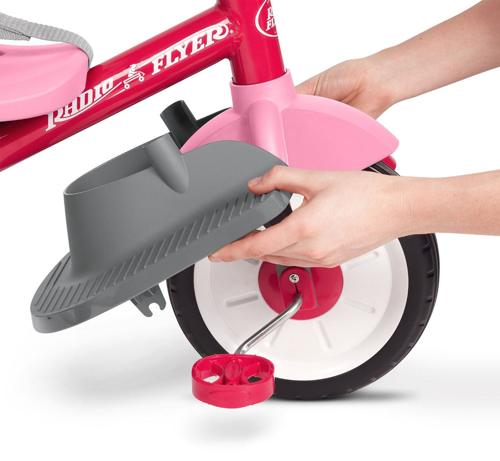 4-in-1 Stroll 'N Trike with Activity Tray Pink