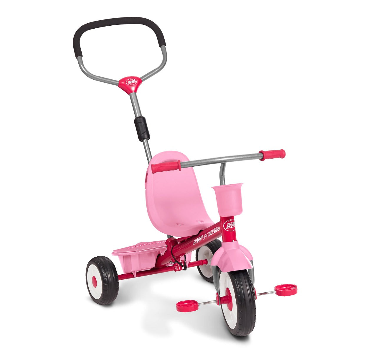4-in-1 Stroll 'N Trike with Activity Tray Pink