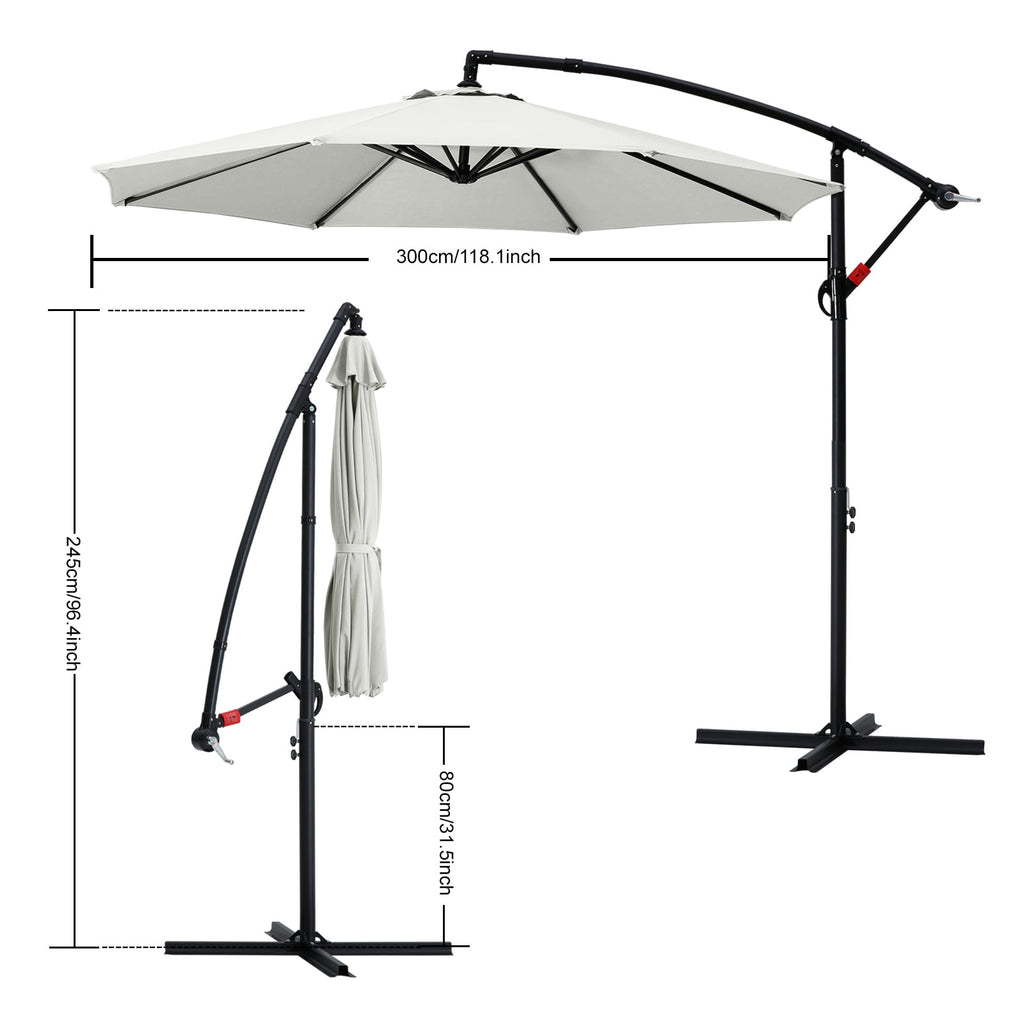 ABCCANOPY 10 FT Patio Umbrellas with Crank & Cross Base for Garden, Backyard, Pool and Beach, 12+ Colors(Turquoise)