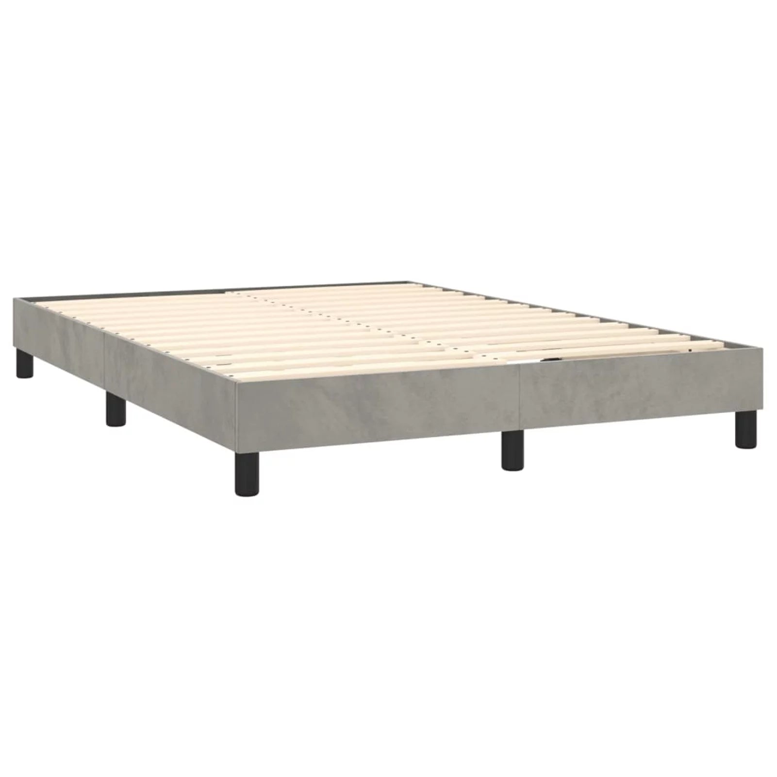 Anself Box Spring Full Size Bed Frame with Wooden Slat Support 76 x 53.9 x 9.8 Inch Velvet Platform Bed Frame Suitable for Mattress Size 53.9 x 74.8 Inches (W x L)