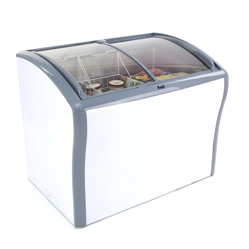 Avanti 9.5 cu. ft. Commercial Glass Top Freezer or Refrigerator, in White (CFC836Q0WG)