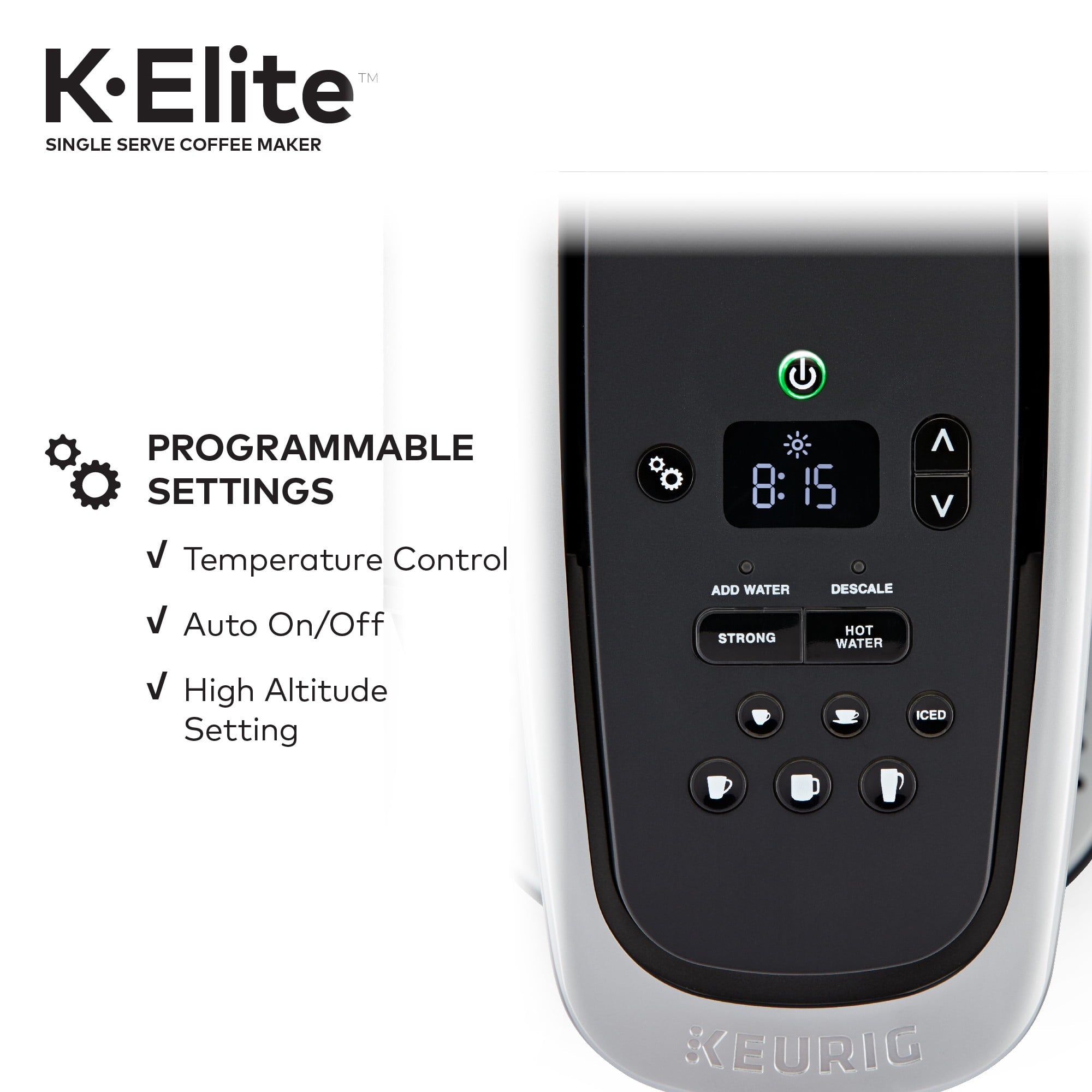 Keurig K-Elite, Single Serve K-Cup Pod Coffee Maker, Brushed Gold