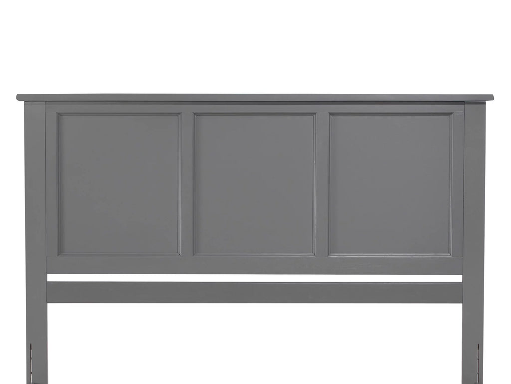 AFI Madison King Solid Wood Platform Bed with Footboard & 2 Storage Drawers in Grey