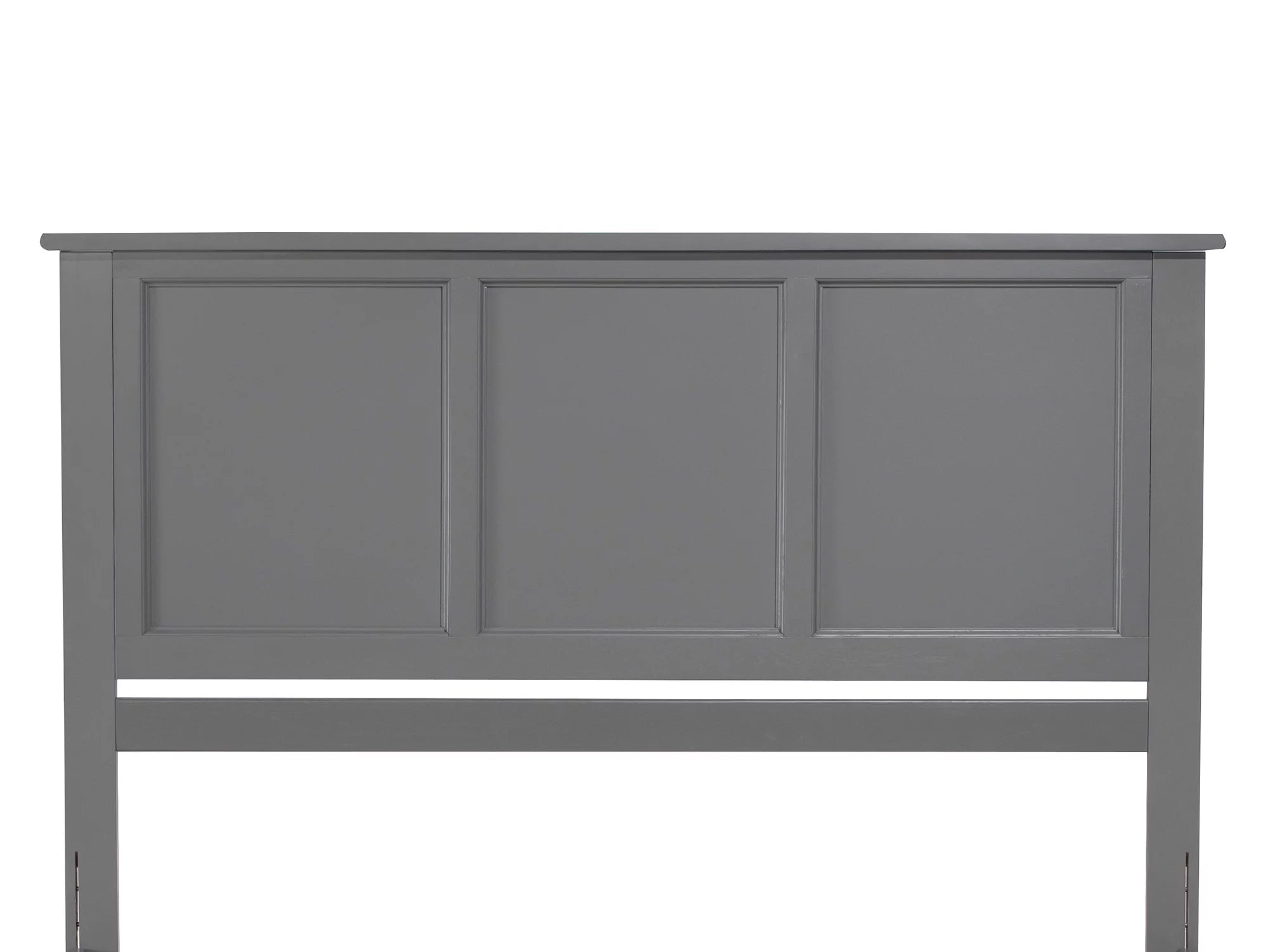 AFI Madison King Solid Wood Platform Bed with Footboard & 2 Storage Drawers in Grey