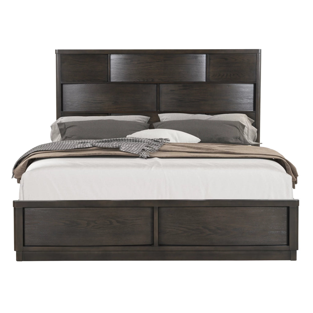 Belani Wood Panel Bed, Queen, Espresso