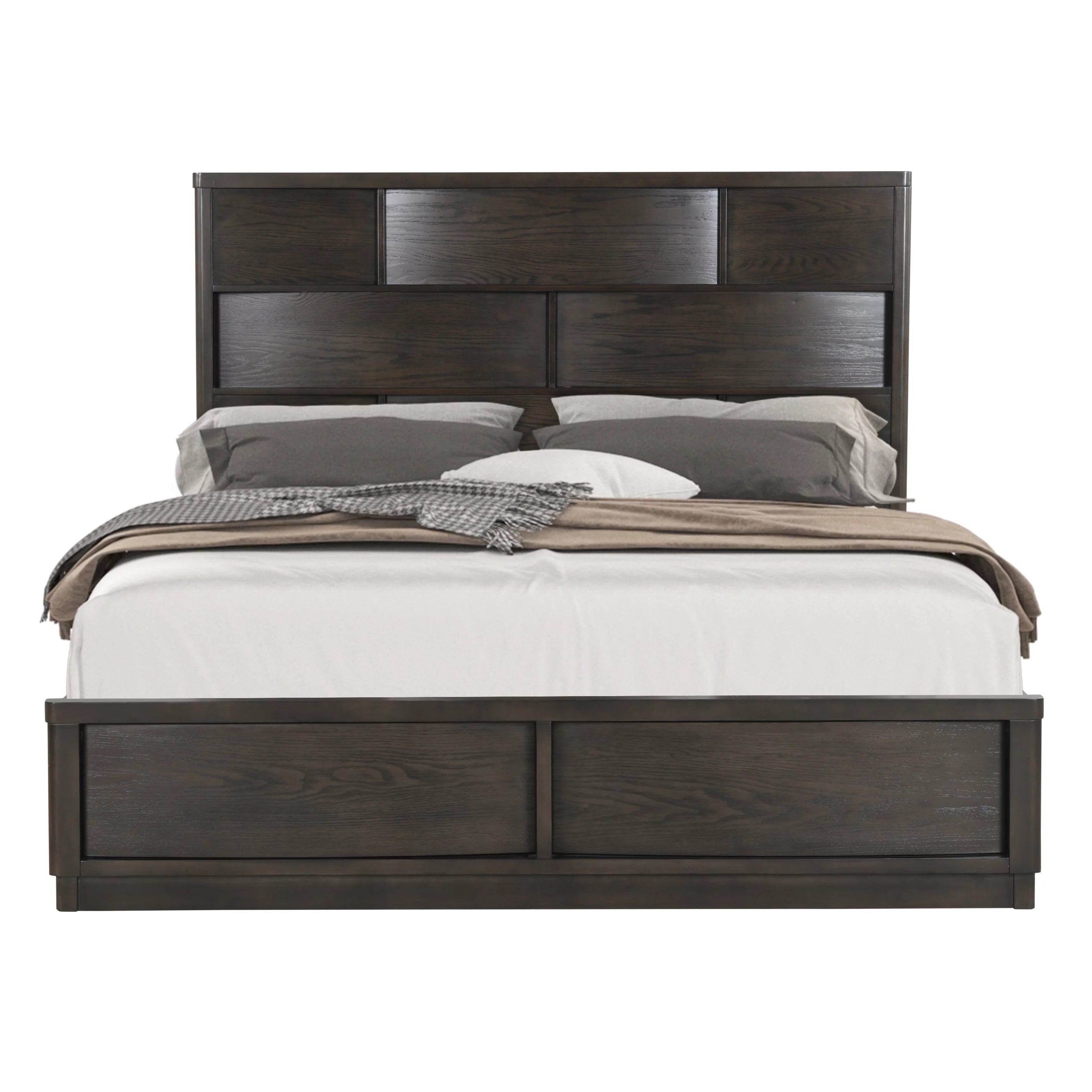 Belani Wood Panel Bed, Queen, Espresso