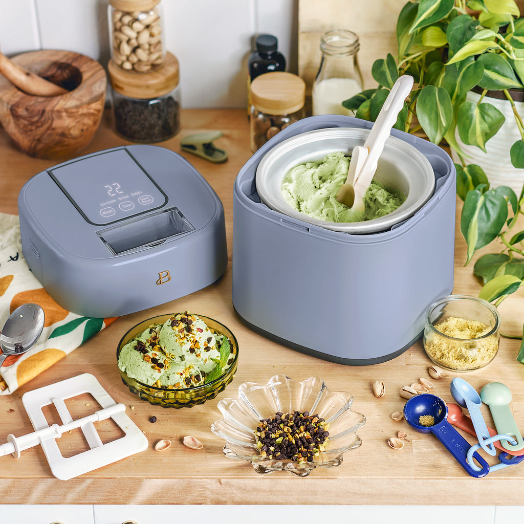 Beautiful 1.5 Qt Ice Cream Maker with Touch Activated Display, White Icing by Drew Barrymore