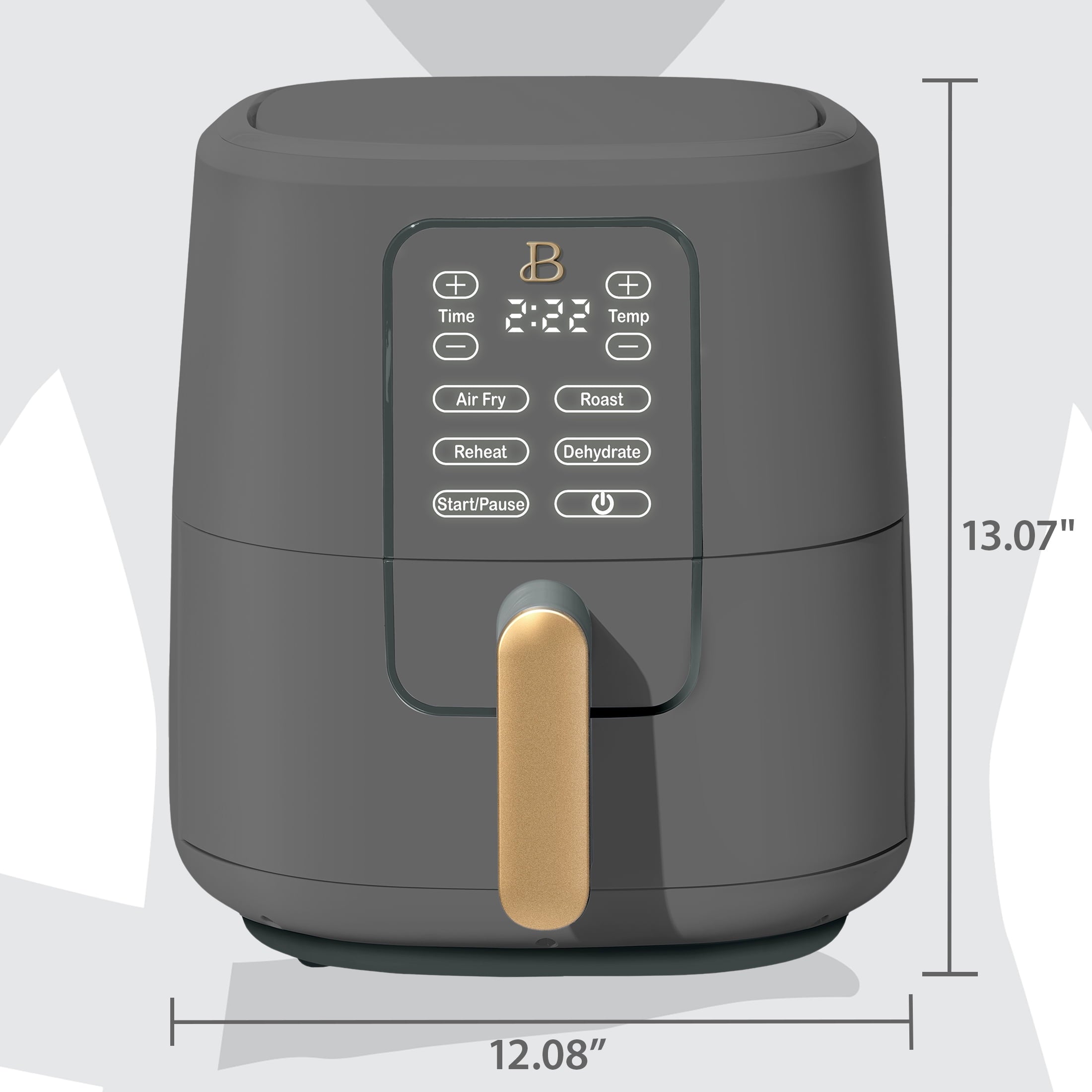 Beautiful 6 Qt Air Fryer with TurboCrisp Technology and Touch-Activated Display, White Icing by Drew Barrymore