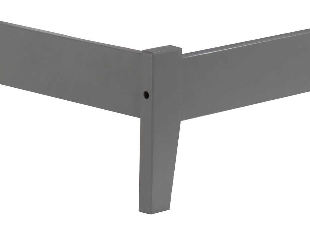 AFI Madison King Solid Wood Traditional Bed with Panel Headboard in Grey