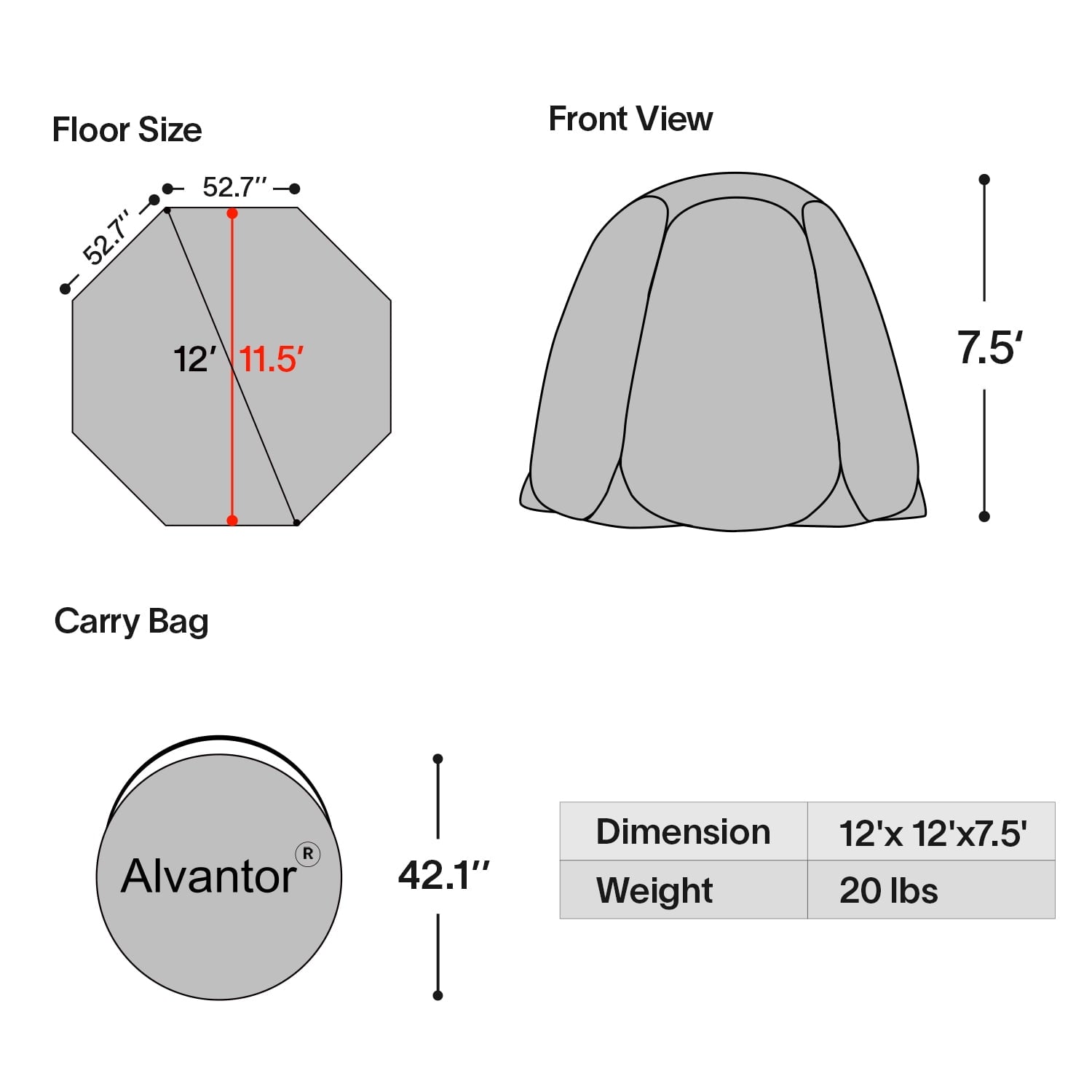 Alvantor Screen House Room Camping Tent Outdoor Canopy Dining Gazebo Pop Up Sun Shade Hexagon Shelter Mesh Walls Not Waterproof 10'x10' Beige
