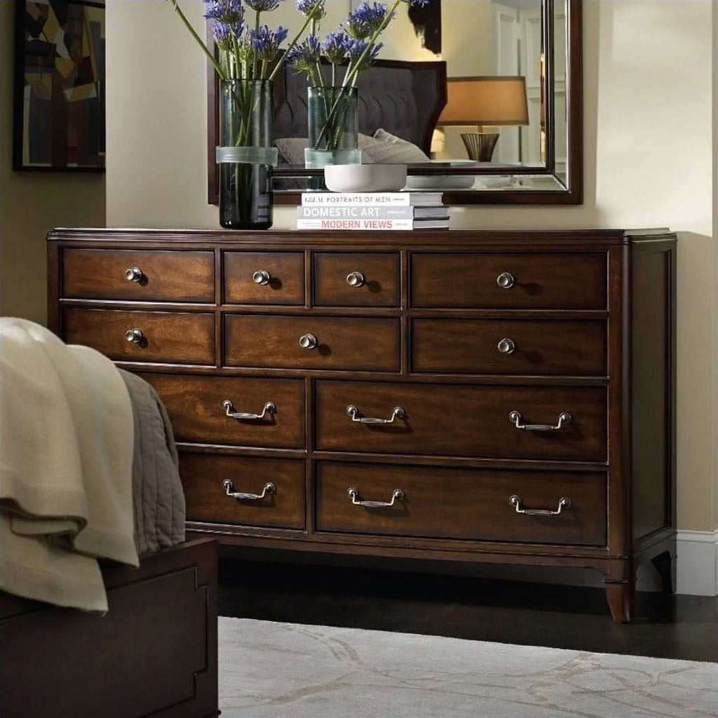 Beaumont Lane 11 Drawer Dresser in Walnut
