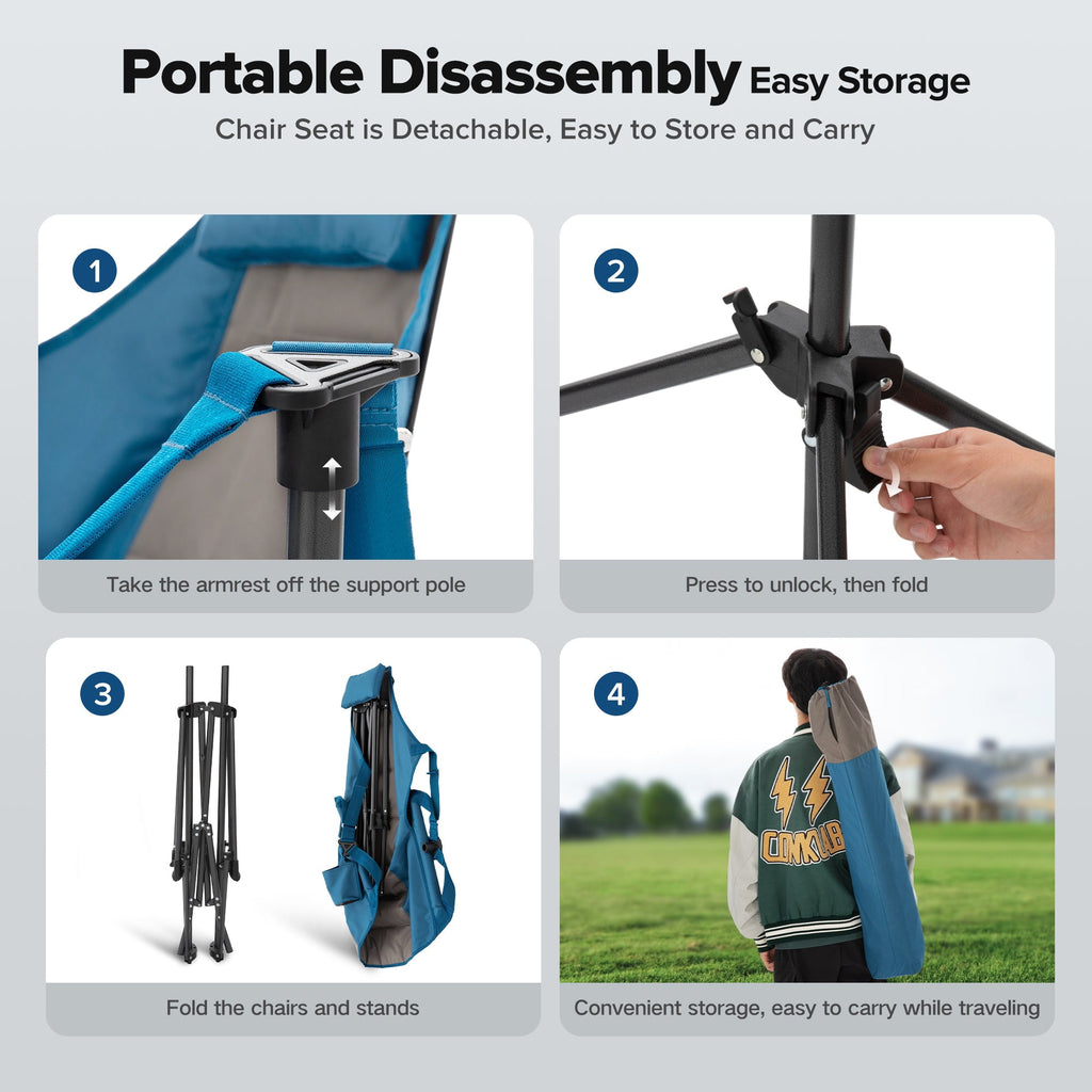 Alpha Camper Hammock Camping Chair Folding Rocking Chair