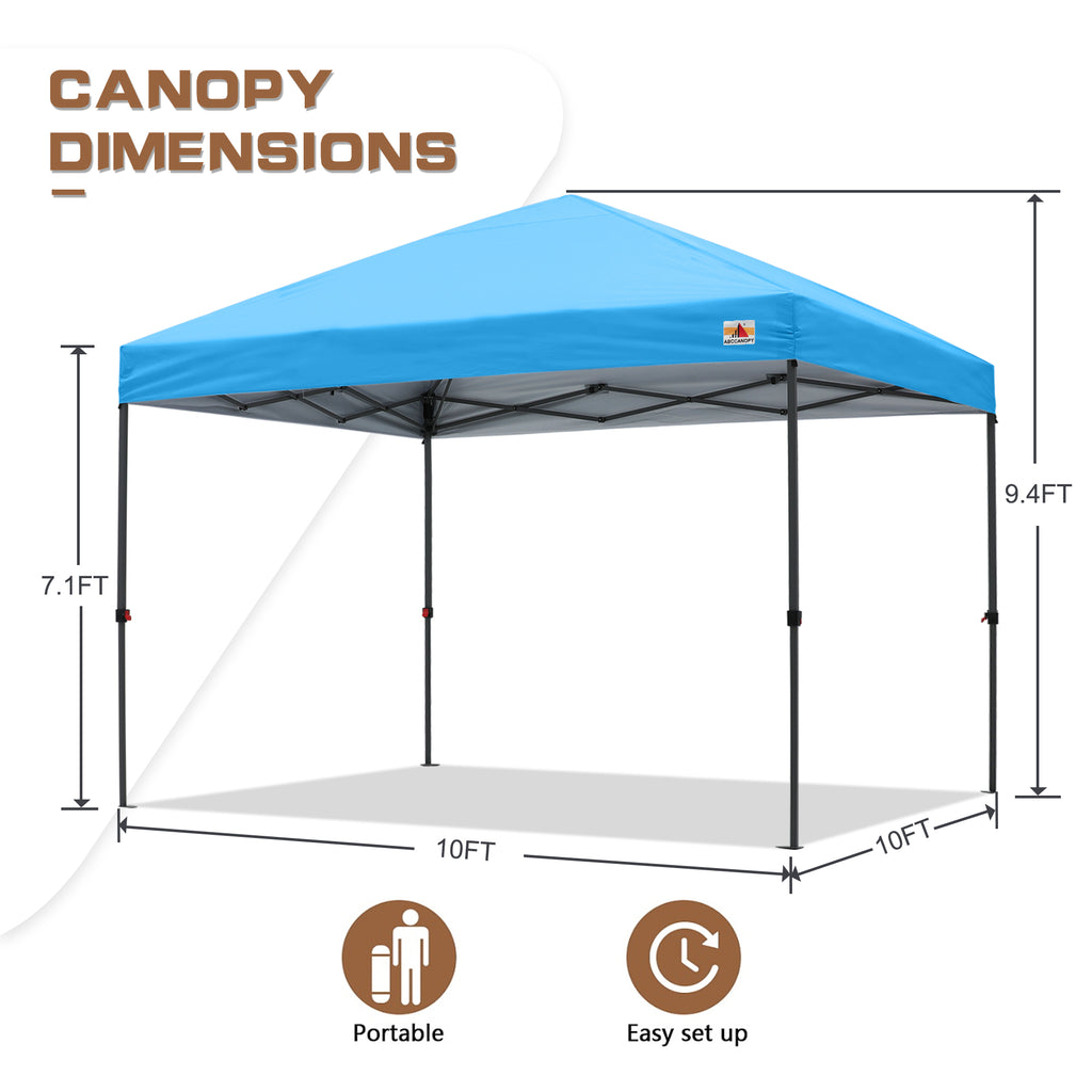 ABCCANOPY 10 ft x 10 ft Easy Pop up Outdoor Canopy Tent, White