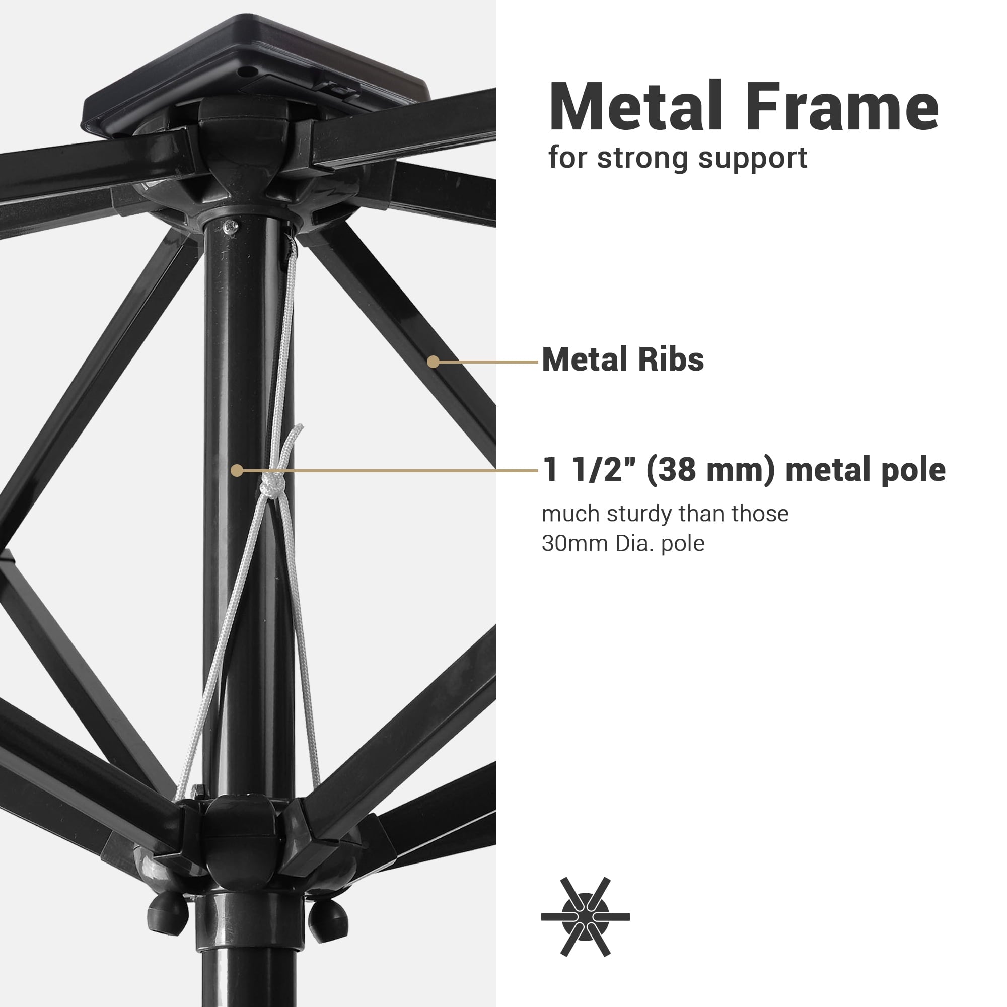 10x6.5ft Rectangle Outdoor Patio Beach Market Aluminium Umbrella Sun Shade Solar Powered Led Light Crank Tilt (Red)