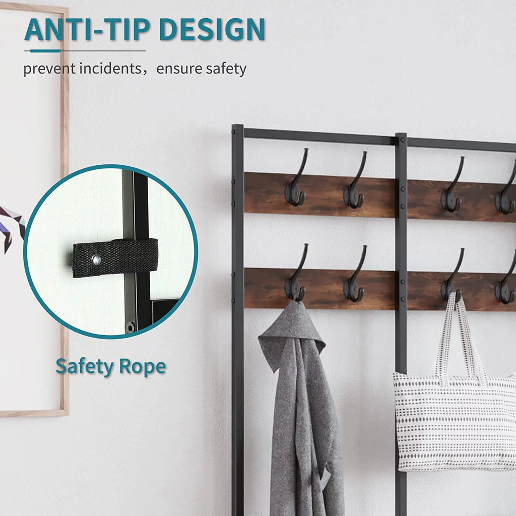 8 Drawer Dresser, Chest of Drawers for Bedroom Living Room, Entryway, Fabric Storage Chest for Closets (Rustic Brown)