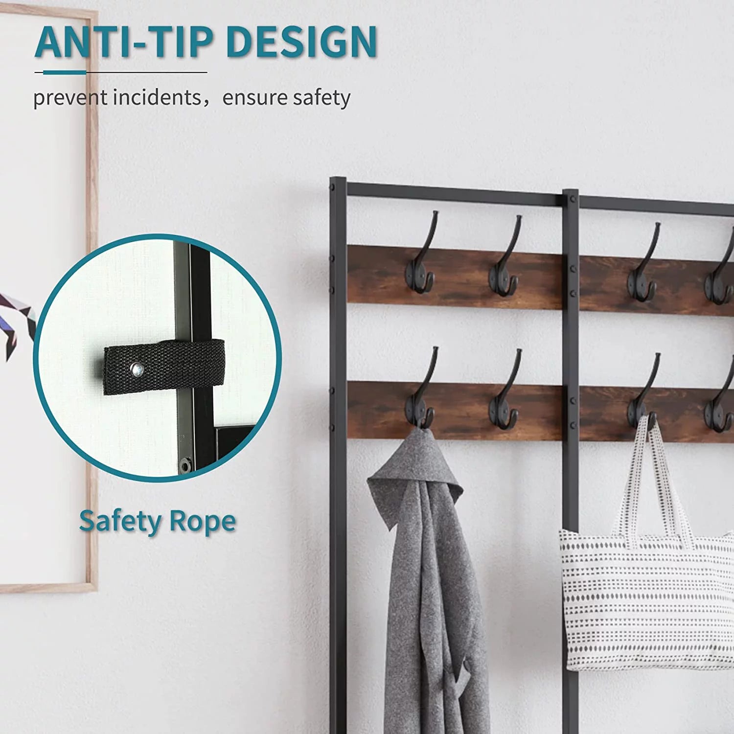 8 Drawer Dresser, Chest of Drawers for Bedroom Living Room, Entryway, Fabric Storage Chest for Closets (Rustic Brown)