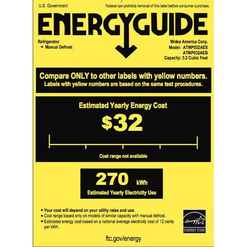 Arctic King 3.2 Cu ft Two Door Mini Fridge with Freezer, Stainless Steel, E-Star, ARM32D5ASL
