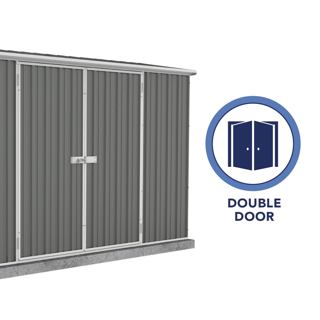 Absco Shed Premier 10 x 5 ft. Galvanized Steel and Metal Storage Shed, Gray