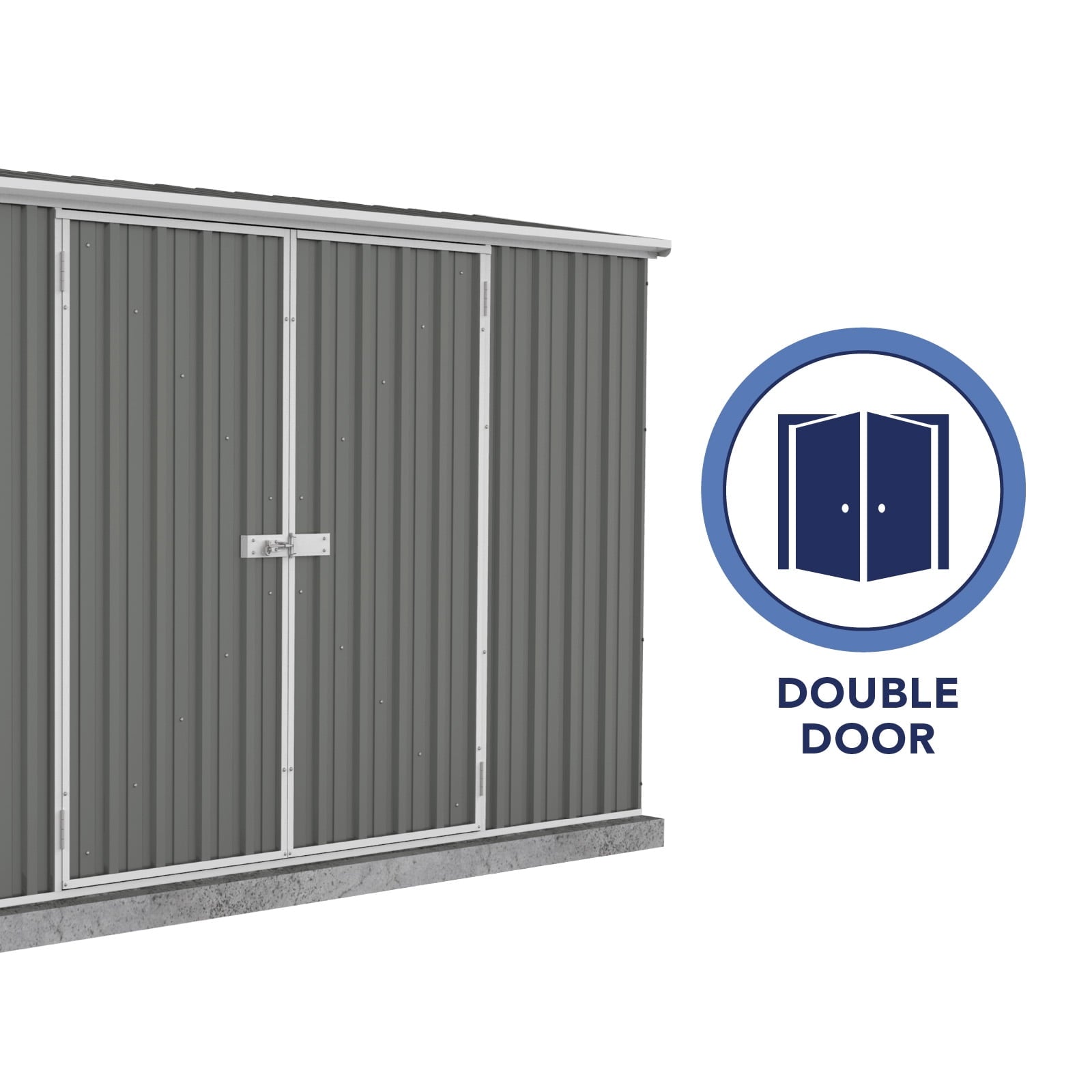 Absco Shed Premier 10 x 5 ft. Galvanized Steel and Metal Storage Shed, Gray