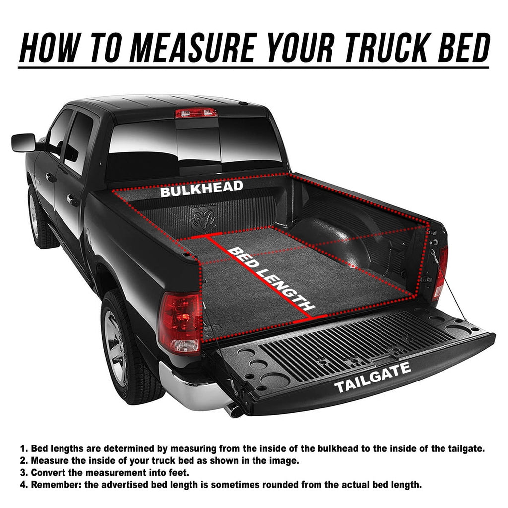 Auto Drive Soft Roll up Truck Bed Tonneau Cover Fits 15-19 Chevy Colorado / GMC Canyon 5Ft Bed